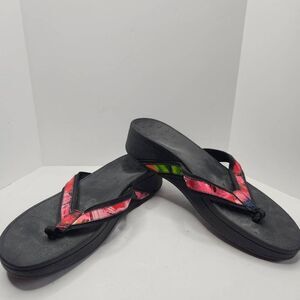 Vionic Womens Black High Tide Podiatrist Design Sandals Size 10 Flip Flop